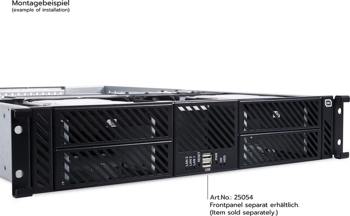 Alphacool ES 2U, grau/schwarz, 2HE, ATX