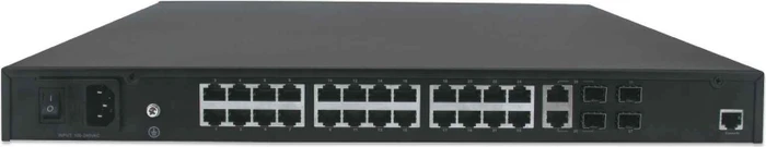 Intellinet AV Switch Rackmount Gigabit Smart Switch, 24x RJ-45, 2x SFP, 2x RJ-45/SFP, 425W PoE+