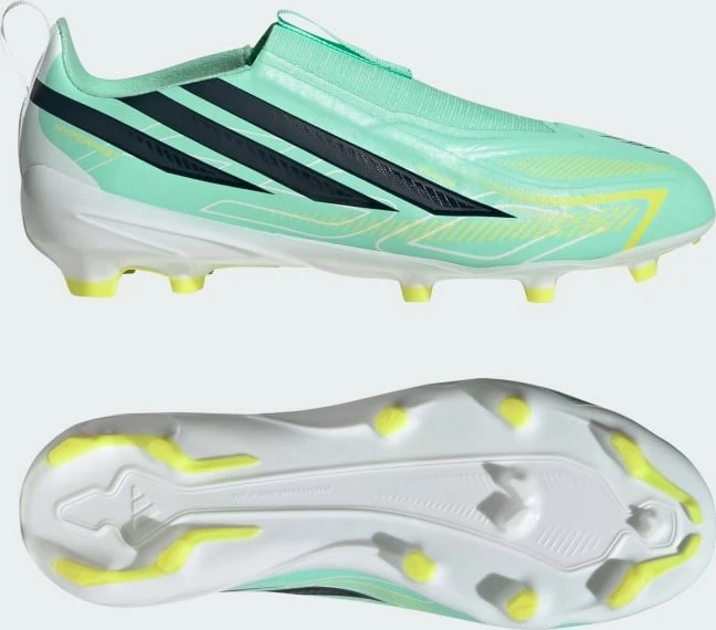 adidas F50 Hyperfast League Laceless FG pulse mint/night navy/solar lemon (Junior) (KK1313)