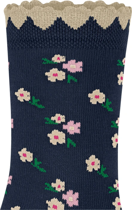 Falke Ditsy Flowers Socken space blue (Junior)