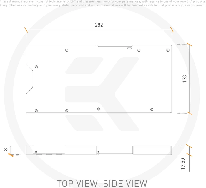 EK Water Blocks Quantum Line EK-Quantum Vector² Strix RTX 3080/90 Backplate silber