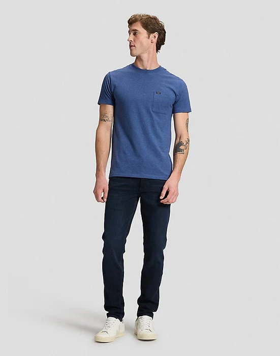 Lee Slim Ultimate Pocket T-Shirt kurzarm navy mele (Herren)