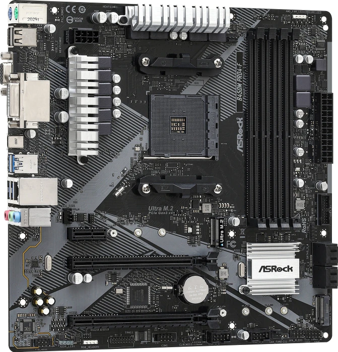 ASRock B450M Pro4-F R2.0 (AMD AM4)