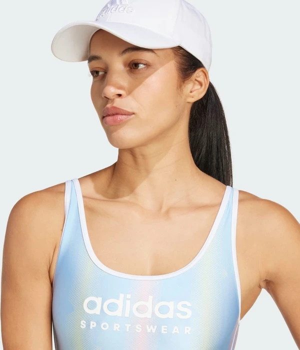 adidas Tiro U-Back Badeanzug glow blue/white (Damen)