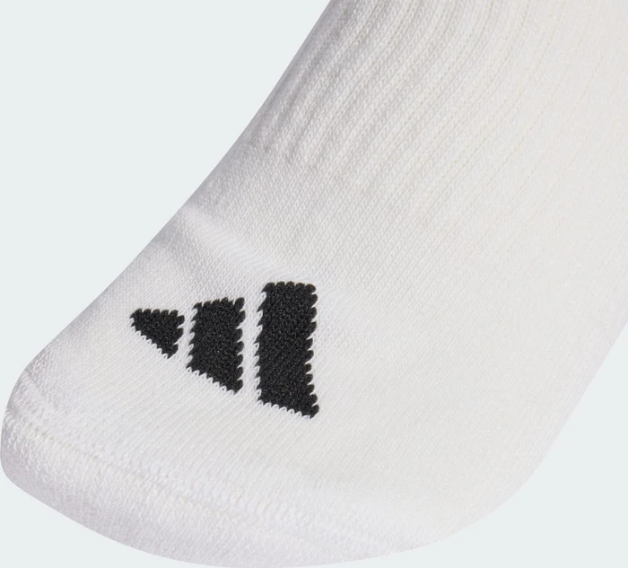 adidas 3-Streifen Essentials Cushioned Crew Socken weiß/schwarz, 3 Paare