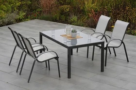 Merxx Amalfi Gartenmöbel-Set diamantbraun, 5-tlg.