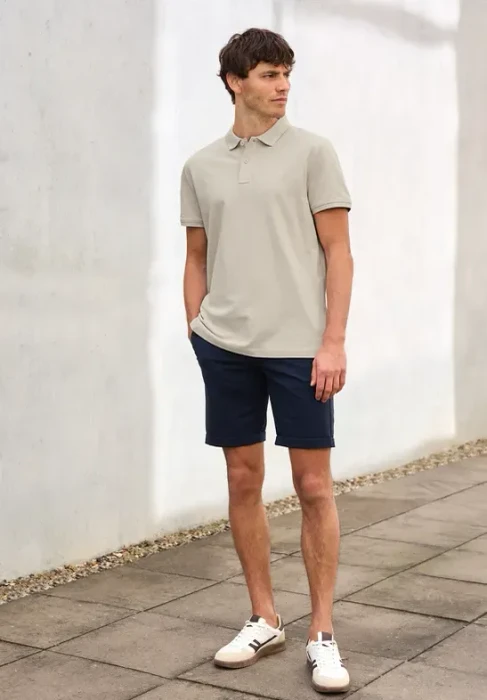 Street One Piquée mit Logo Poloshirt kurzarm (Herren)