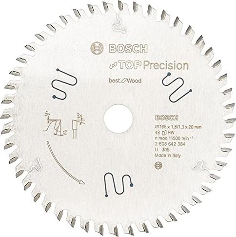 Bosch Professional Top Precision Best for Wood Kreissägeblatt 32Z, 165x1.3x20mm, 1 Stück