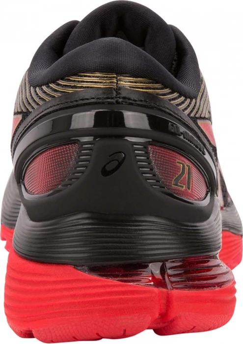 Asics Gel-Nimbus 21 black/classic red (Damen)