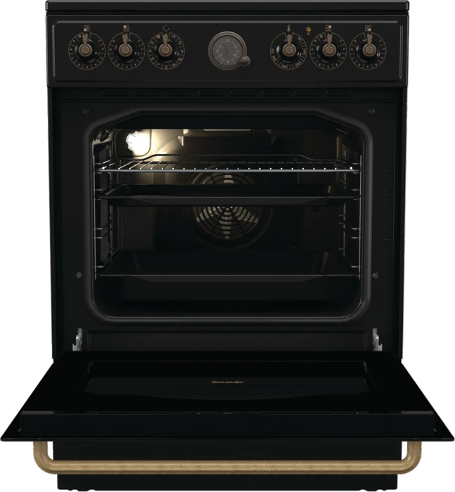 Gorenje GECS6B70CLB Elektroherd mit Glaskeramik-Kochfeld