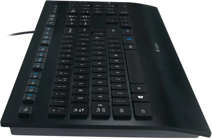 Logitech Corded Keyboard K280e, schwarz, USB, FR