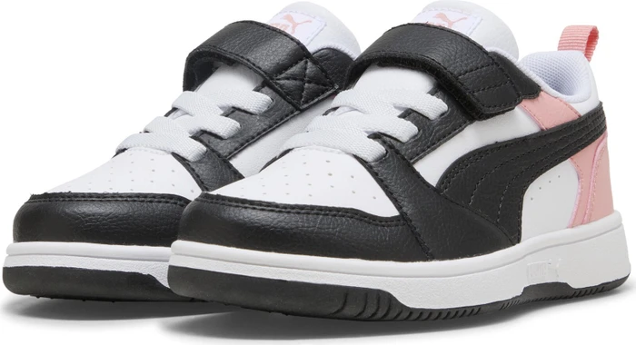 Puma Rebound V6 Lo puma white/puma black/pink fruit (Junior)