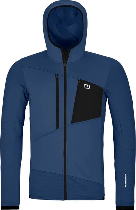 Ortovox Fleece Grid Hoody Funktionsjacke blue nunatak (Herren)