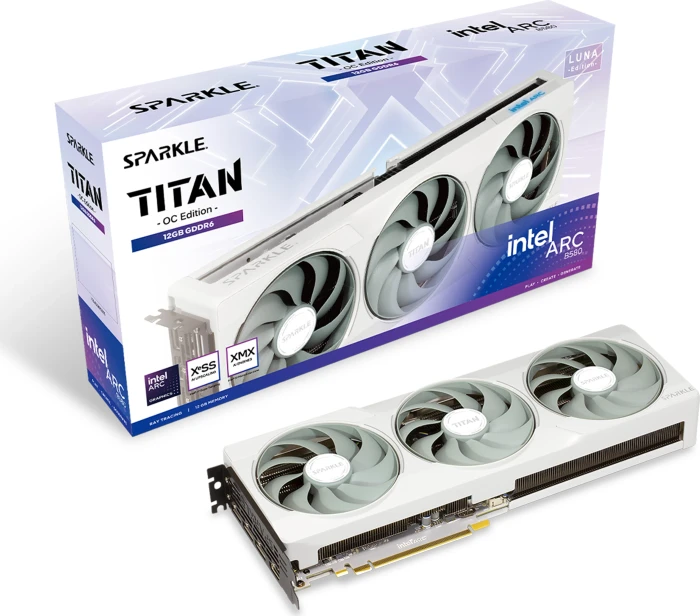 Sparkle Arc B580 TITAN Luna OC, SB580TW-12GOC, 12GB GDDR6, HDMI, 3x DP