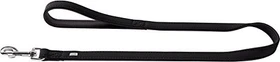 Hunter Softie Führleine für Hunde, Kunstleder, mit Handschlaufe, 1.5/110cm, schwarz
