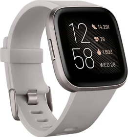 Fitbit Versa 2 Aktivitäts-Tracker stone/mist grey aluminium