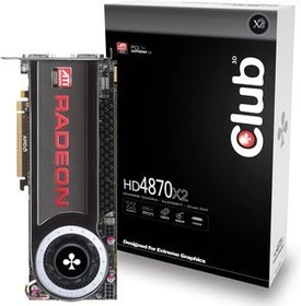 Club 3D Radeon HD 4870 X2, 2x 1GB GDDR5, 2x DVI, S-Video