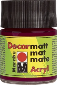 Marabu Decormatt Acryl Acrylfarbe, bordeaux, 50ml