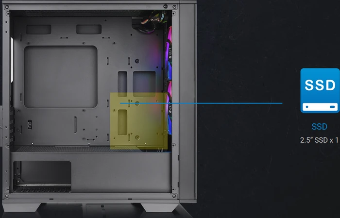 Thermaltake Divider 170 TG ARGB, schwarz, Glasfenster