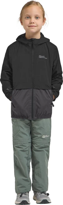 Jack Wolfskin Rainy Days 2l Funktionsjacke granite black (Junior)