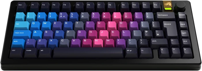 Glorious GPBT Gradient V2 Keycaps, Kunststoff (PBT), Afterparty, mehrfarbig, 135 Tasten, ISO-ND