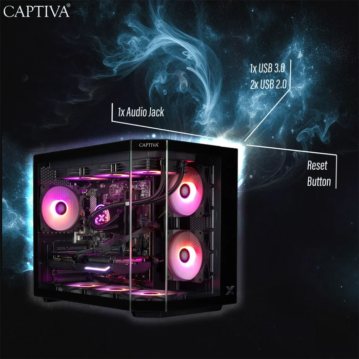 Captiva Highend Gaming R90-031, Ryzen 7 5700X, 32GB RAM, 1TB SSD, GeForce RTX 5070, Windows 11 Home
