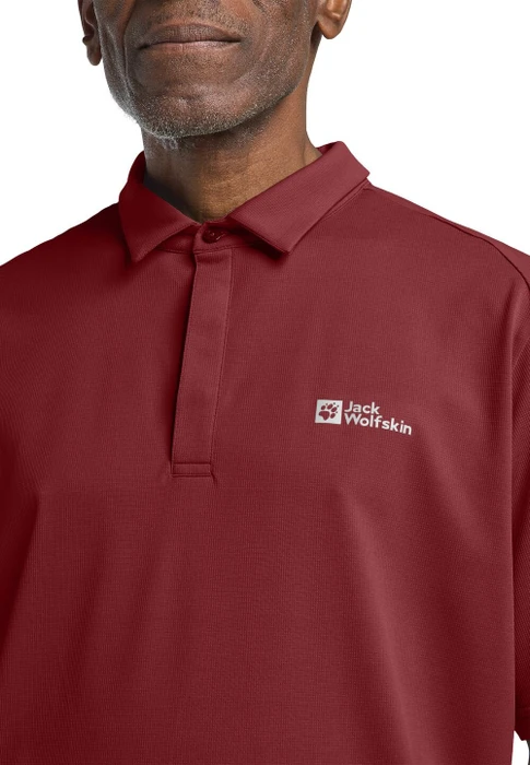 Jack Wolfskin Delgami Poloshirt kurzarm deep ruby (Herren)