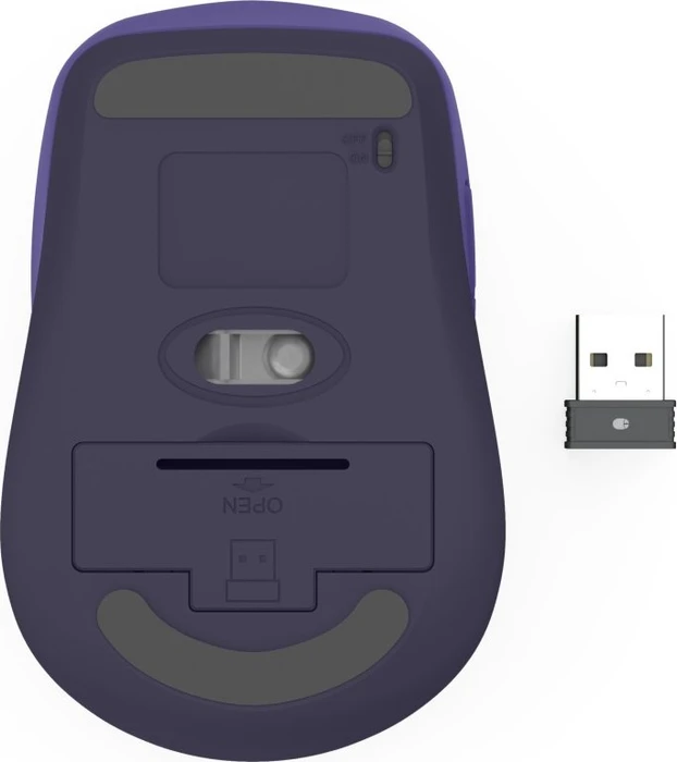 Hama WM-450 Silent Wireless Multi-Device Mouse blau/violett, USB/Bluetooth