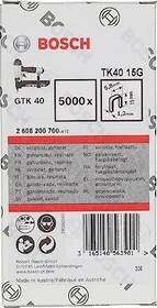 Bosch Professional TK40 15G verzinkt Tacker-Klammern, 15x5.8mm, 5000 Stück