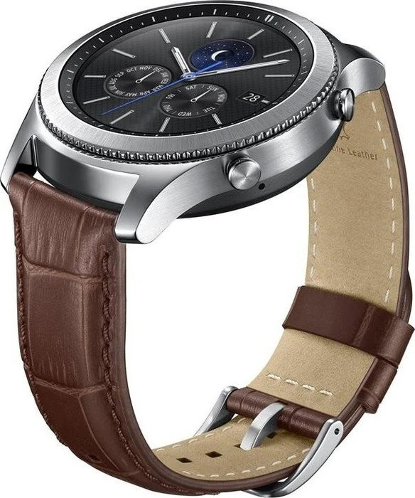 Samsung Lederarmband Alligator Grain für Samsung Gear S3 braun