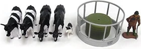 Tomy Britains Futterstation Kuehe mit Bauer und Hund