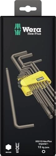 Wera 950/13 Hex-Plus Imperial 1 zöllig Innensechskant Winkelschlüsselsatz, 13-tlg.