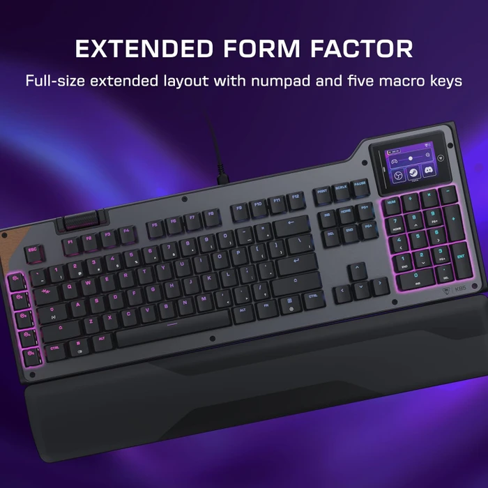 Turtle Beach Command Series KB5, schwarz, LEDs RGB, Low-Profile TITAN Linear, USB, US