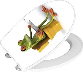 Wenko Frog WC-Sitz mit Absenkautomatik weiß, grün