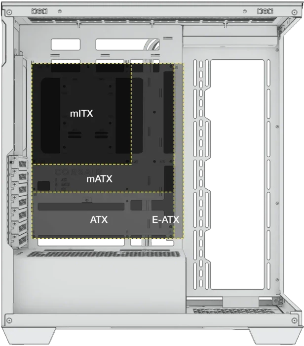 Corsair 3500X, schwarz, Glasfenster
