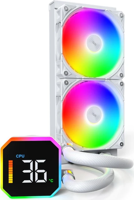 Montech HyperFlow Digital 240 White, weiß