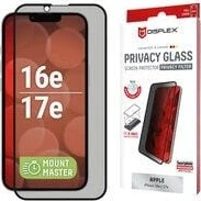 Displex Privacy Glass mit Mount Master für Apple iPhone 16e/17e