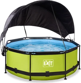 Exit Toys Lime Frame Pool mit Filterpumpe und Sonnenschutz rund 244x76cm