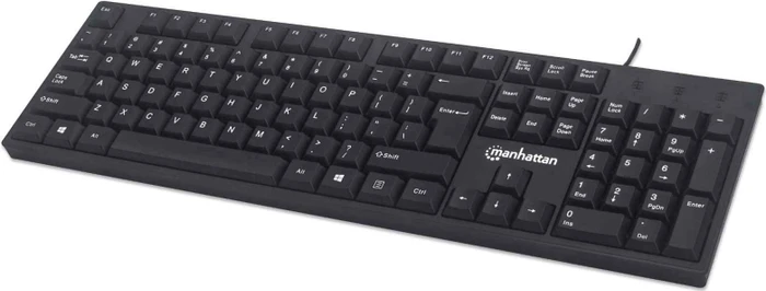 Manhattan USB-Tastatur, schwarz, USB, DE