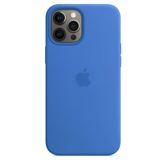 Apple Silikon Case mit MagSafe für iPhone 12 Pro Max capriblau
