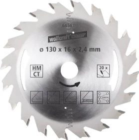 Wolfcraft Serie Silber Kreissägeblatt 20Z, 130x2.4x16mm, 1 Stück