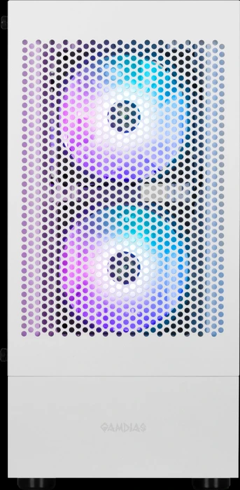 Gamdias Talos E3 Mesh, weiß, Glasfenster