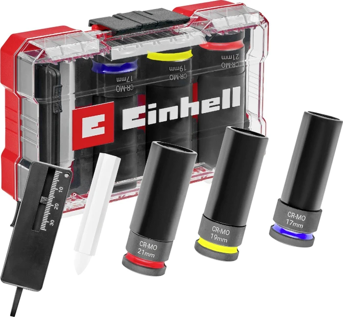Einhell M-Case Impact Steckschlüsselsatz inkl. Werkzeugbox, 5-tlg.