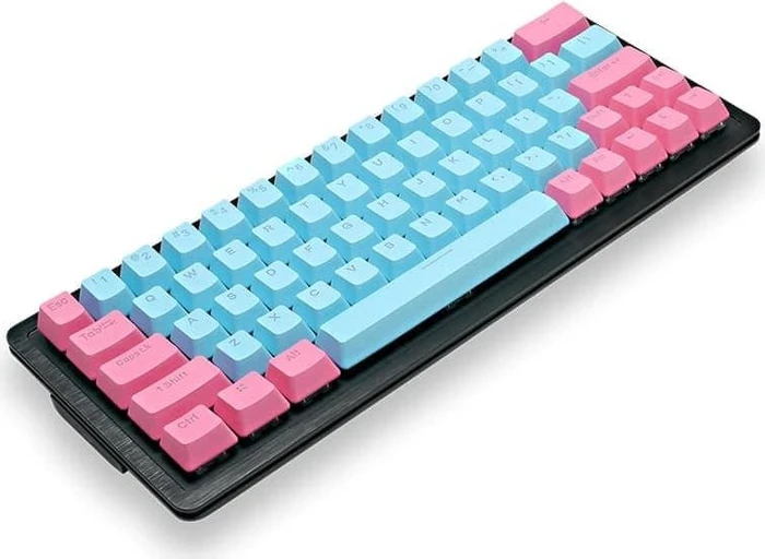 Mountain Mineral Keycap Set, Kunststoff (PBT) Double-Shot, rosa/blau, 113 Tasten (104+9), ANSI-US
