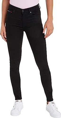 Tommy Hilfiger Nora Skinny mit mittelhohem Bund Jeans staten black (Damen)