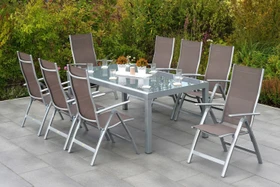 Merxx Carrara Gartenmöbel-Set taupe, 9-tlg.