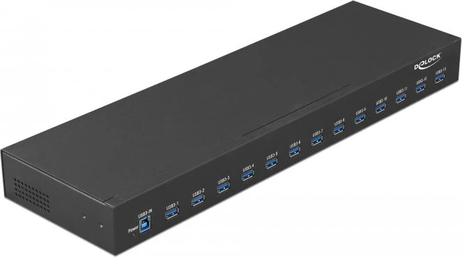 DeLOCK Industrial Rackmount USB-Hub, 13x USB-A 3.0, USB-B 3.0 [Buchse]