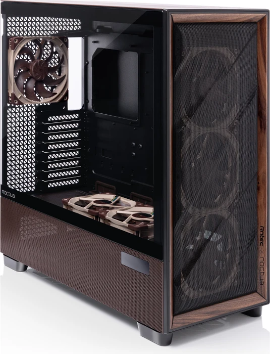 Antec Flux Pro Noctua Edition, schwarz/braun, Glasfenster