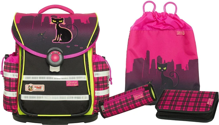McNeill Ergo Light Plus Streetcat Schultaschen-Set, 4-tlg.