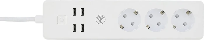 Tellur Wi-Fi Steckdosenleiste 3-fach, 2200W, 4x USB-A, Smart-Steckdosenleiste